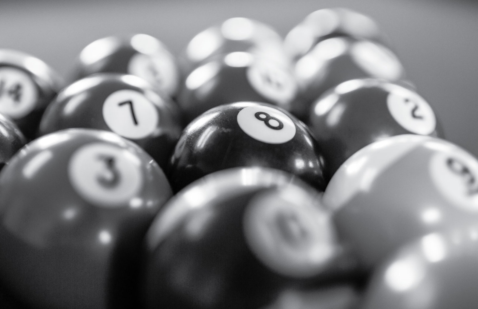 Pool Table with Pool Balls on